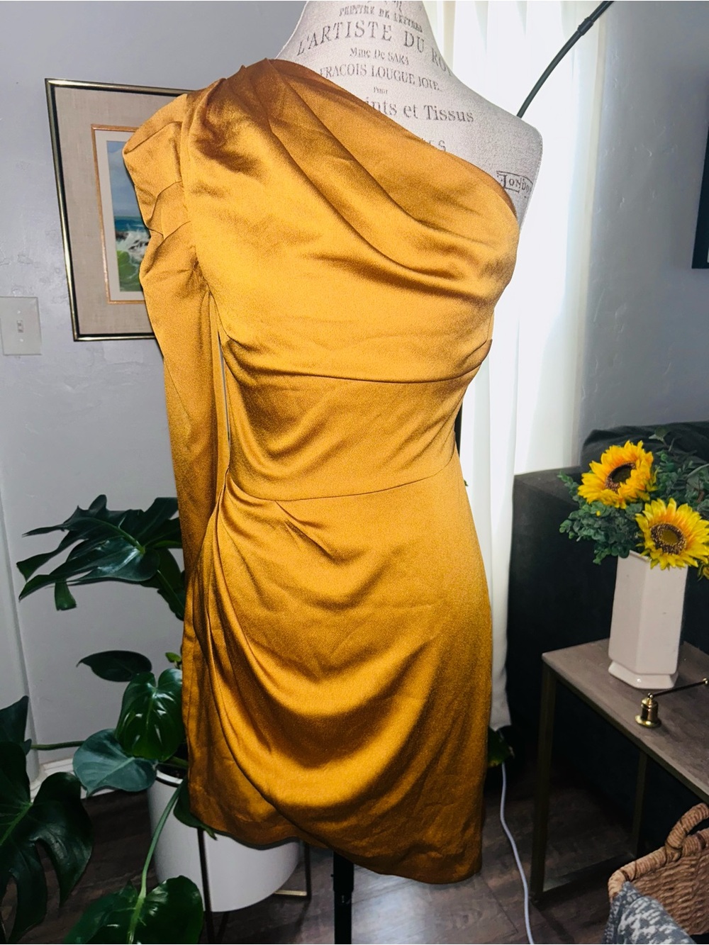 Bellevue The Label" Medallion Gold Dress.